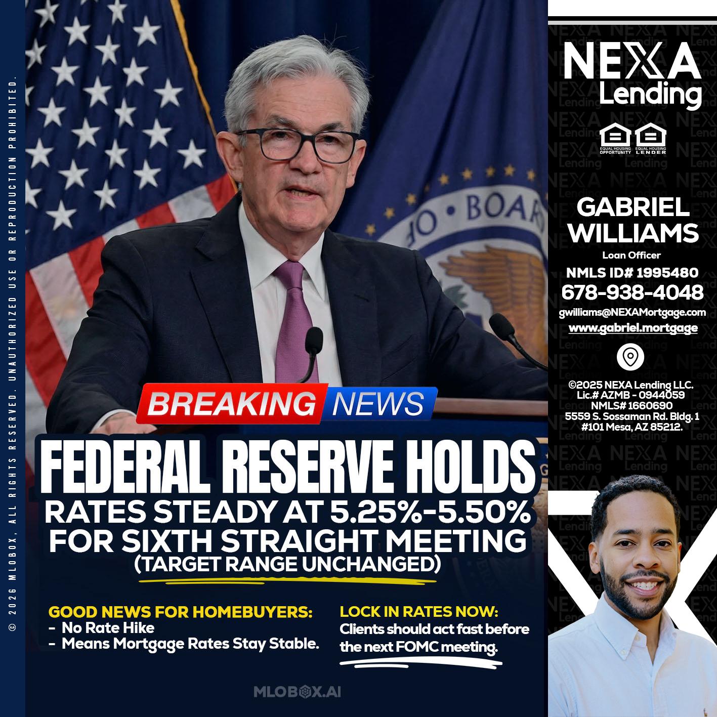 federal reserve - Gabriel Williams -Loan Officer
