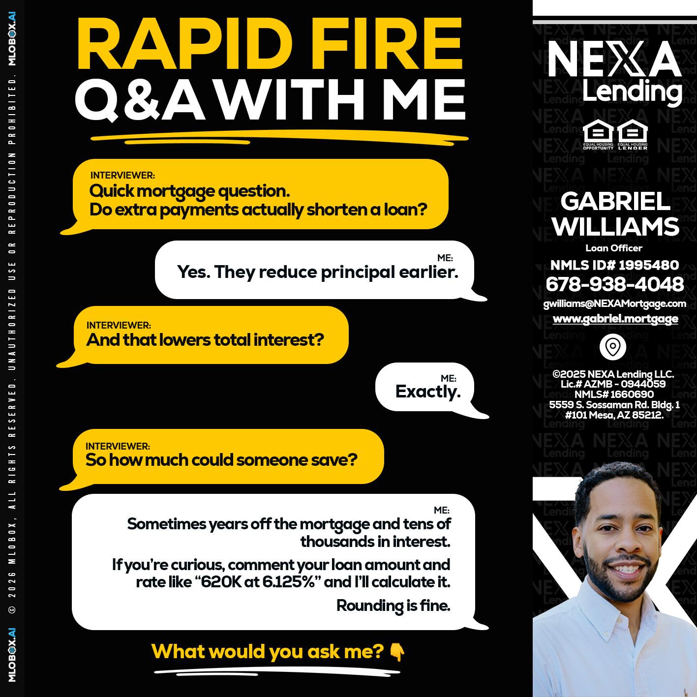 RAPID FIRE QA - Gabriel Williams -Loan Officer