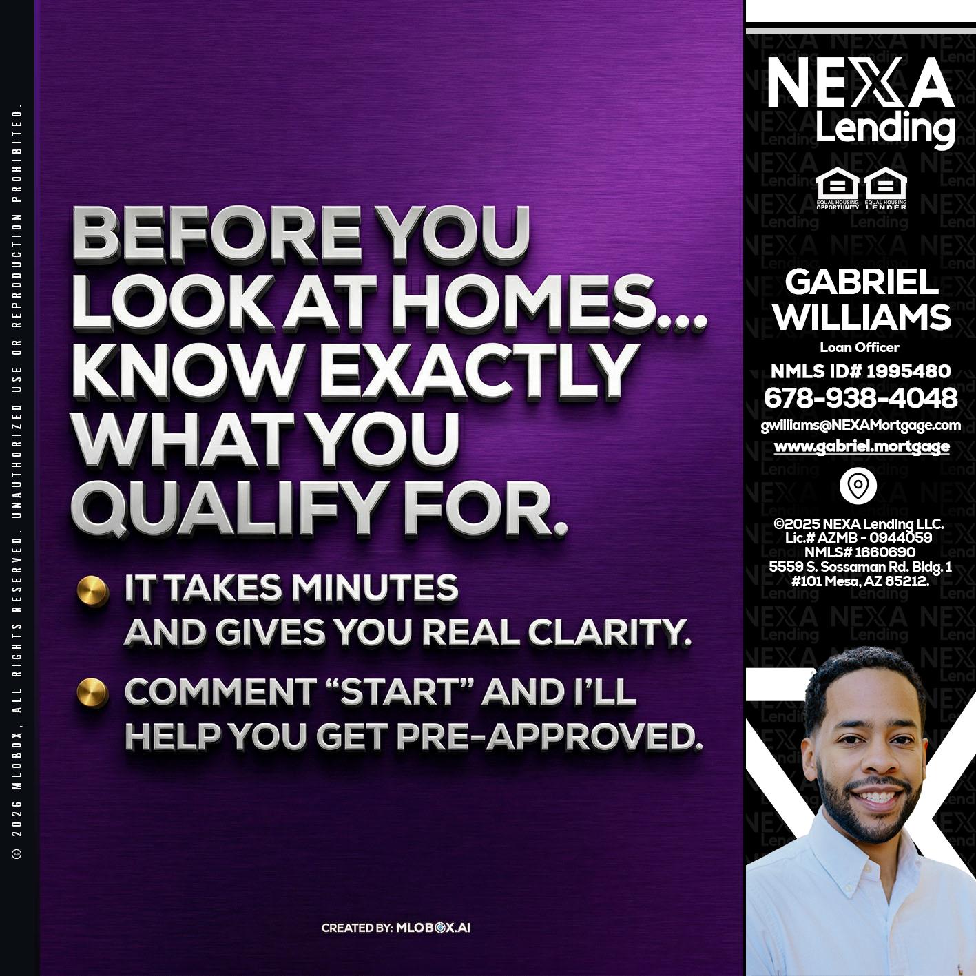 BEFORE YOU - Gabriel Williams -Loan Officer