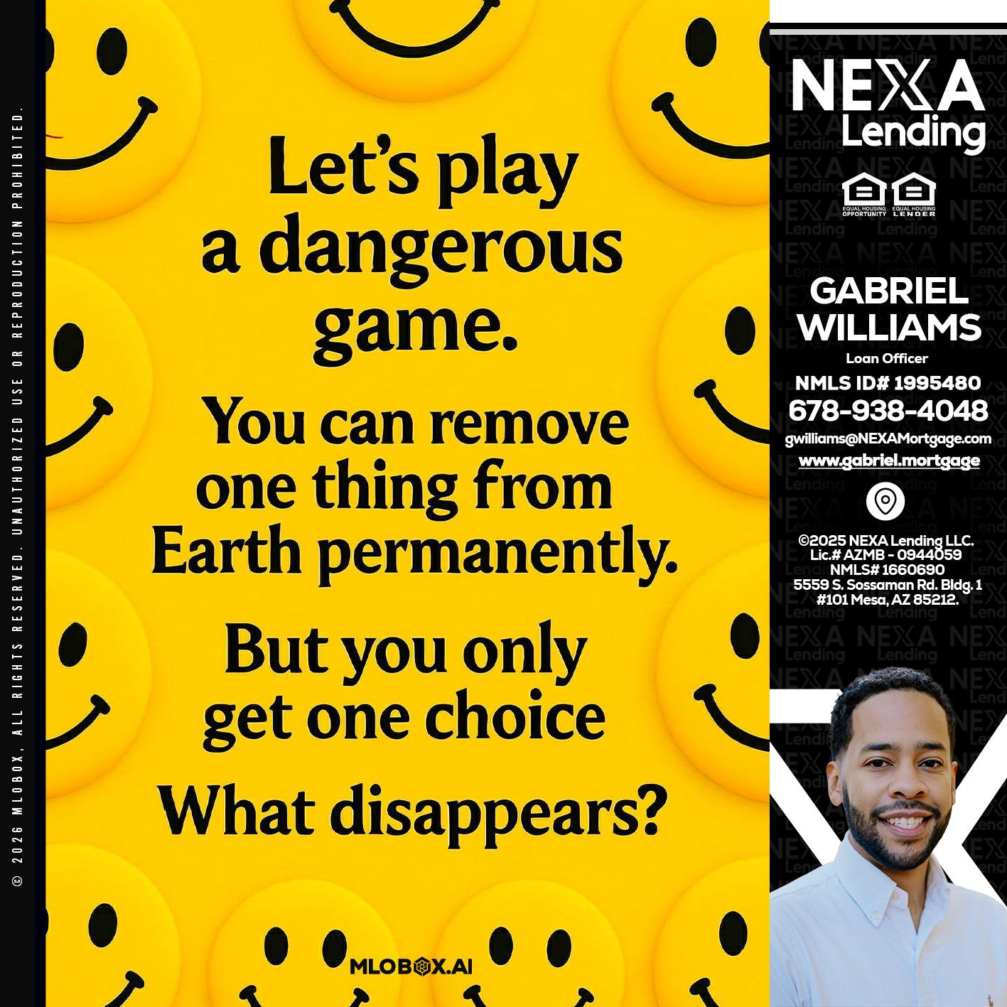 LETS PLAY - Gabriel Williams -Loan Officer