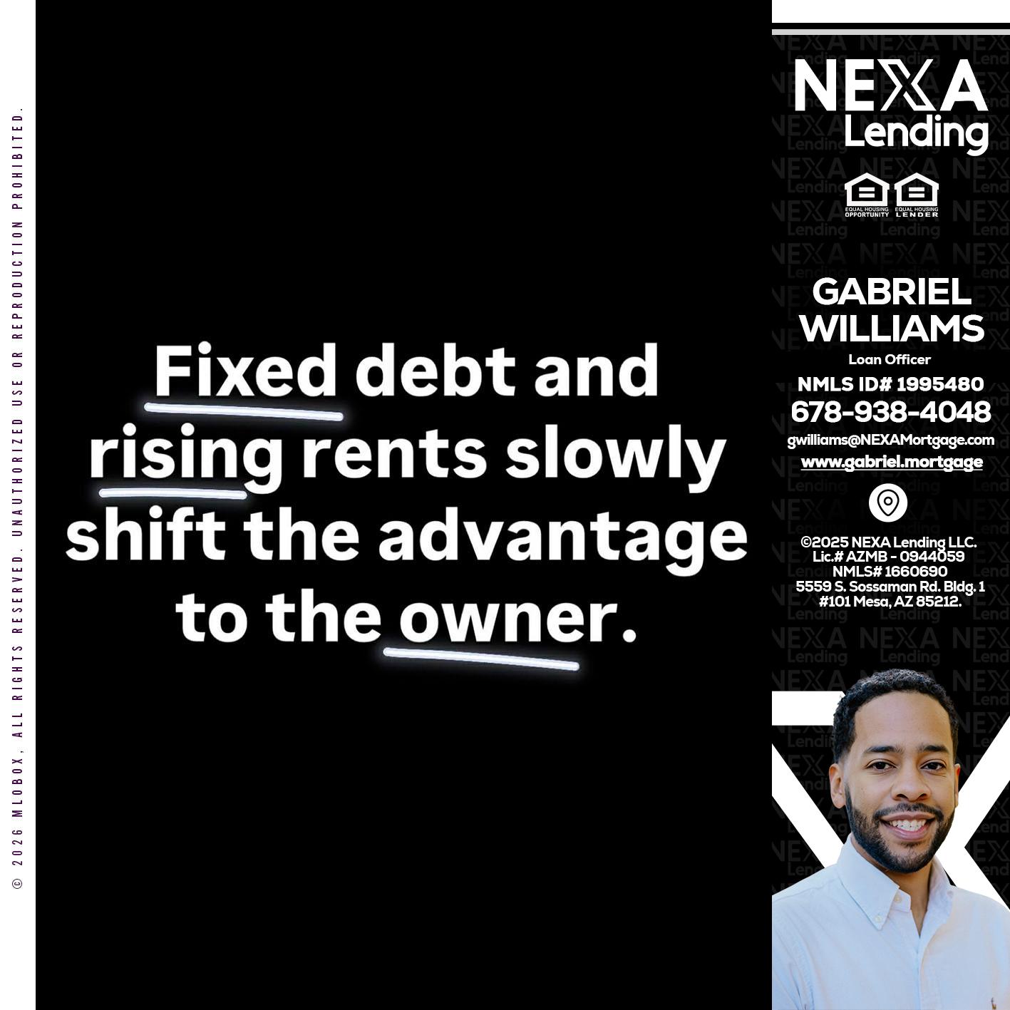 FIXED DEBT - Gabriel Williams -Loan Officer