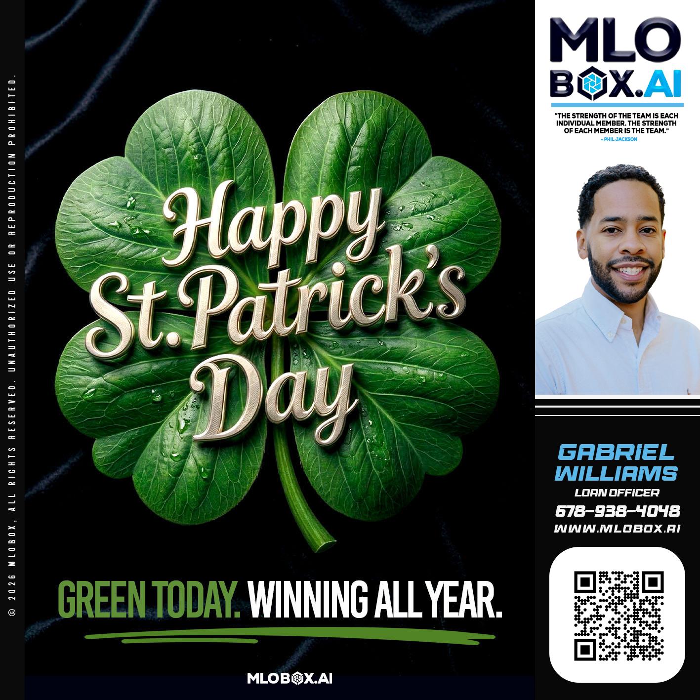 happy st Patricks day - Gabriel Williams -Loan Officer