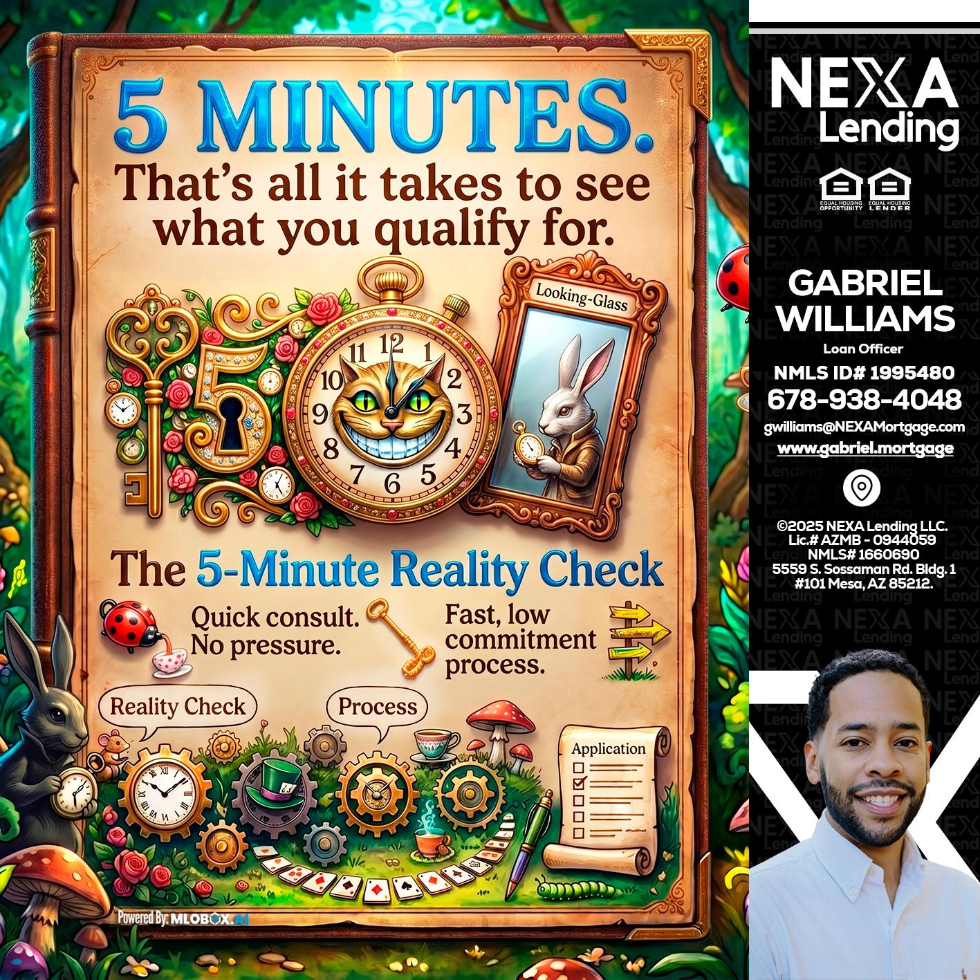 Reality Check! - Gabriel Williams -Loan Officer