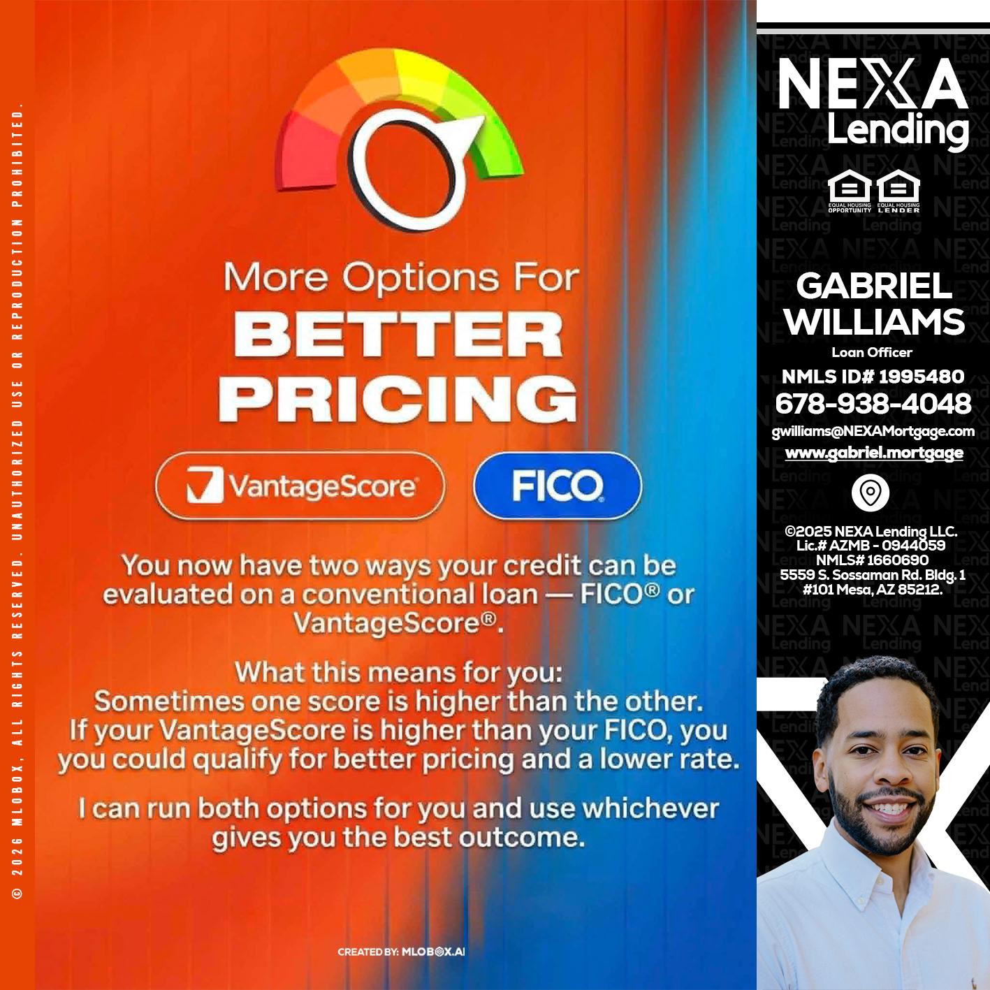 BETTER PRICING - Gabriel Williams -Loan Officer