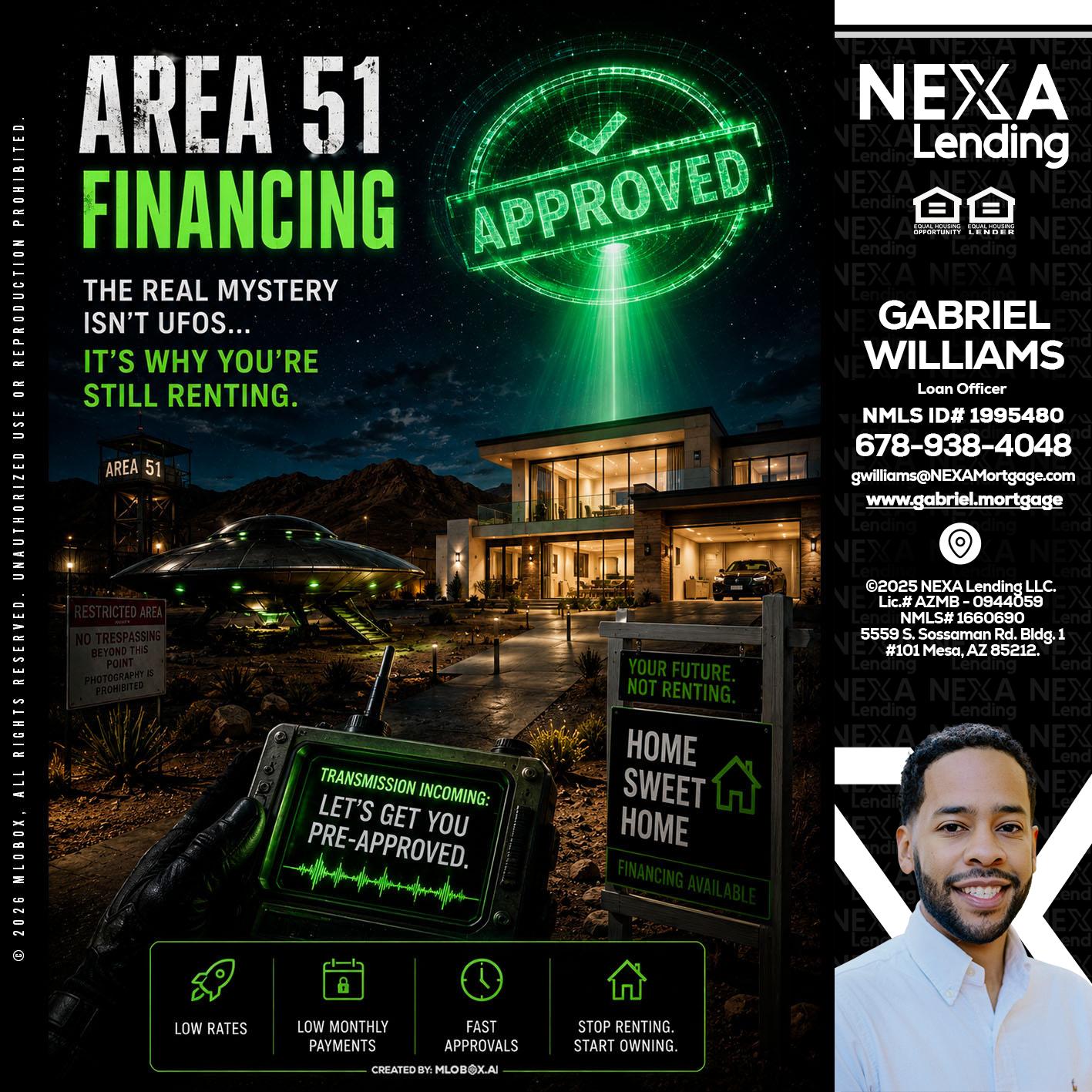 AREA 51 - Gabriel Williams -Loan Officer