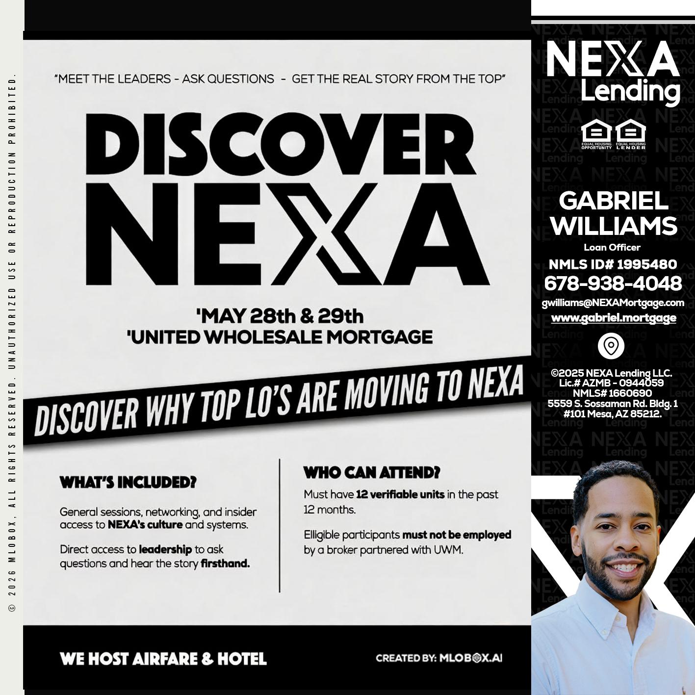 DISCOVER NEXA - Gabriel Williams -Loan Officer
