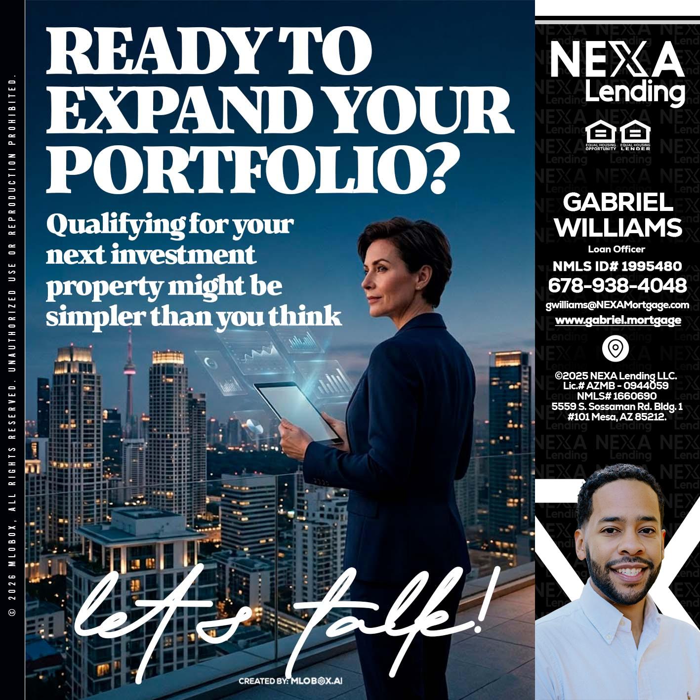 READY TO EXPAND - Gabriel Williams -Loan Officer
