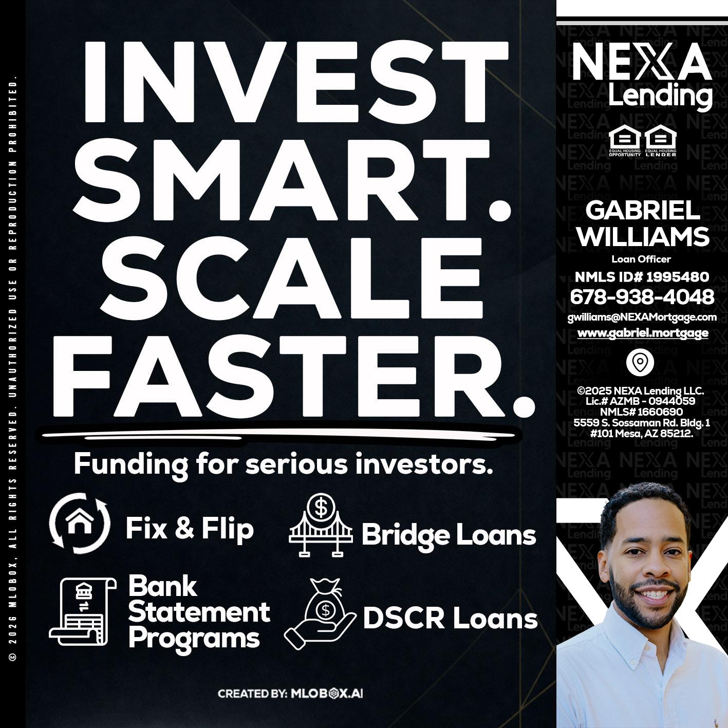 INVEST SMART - Gabriel Williams -Loan Officer